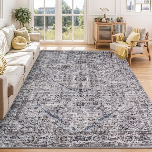 Caromio Hallway Runner Rug 2x6 ، عداءات المطبخ القابلة للغسل القابلة للغسل ، Boho Retro Low Pile Rugners Non Slip Brug For Groamways Bedroom Laundry Room ، Beige and Orange in Saudi Arabia