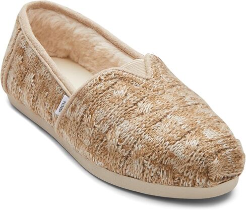 حذاء نسائي من TOMS مصنوع من مادة Alpargata مبطن بالفرو الصناعي سهل الارتداء مقاس 8 M in Kuwait