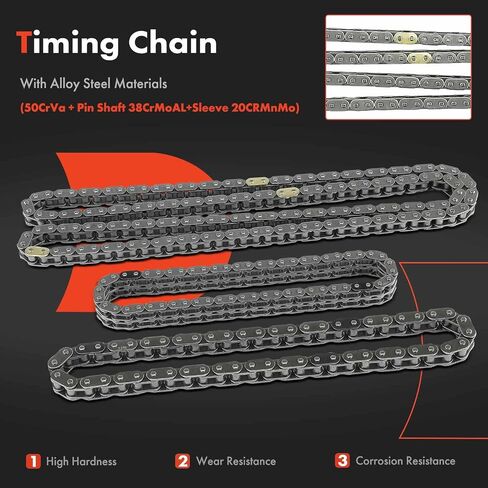 A-Premium 20PCS Engine Timing Chain Kit W/Sprocket & Tensioner & Guide Compatible with Suzuki Grand Vitara 2006 2007 2008 - V6 2.7L - Replace# 1274166J00 in Saudi Arabia