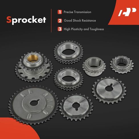 A-Premium 20PCS Engine Timing Chain Kit W/Sprocket & Tensioner & Guide Compatible with Suzuki Grand Vitara 2006 2007 2008 - V6 2.7L - Replace# 1274166J00 in Saudi Arabia