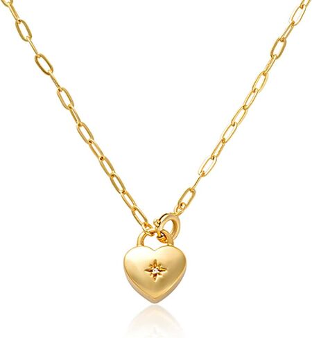 Gold Plated Necklace, Gold Necklace for Women, Dainty Necklace with Simple Pendant in Saudi Arabia