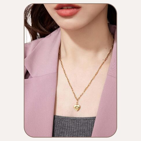 Gold Plated Necklace, Gold Necklace for Women, Dainty Necklace with Simple Pendant in Saudi Arabia
