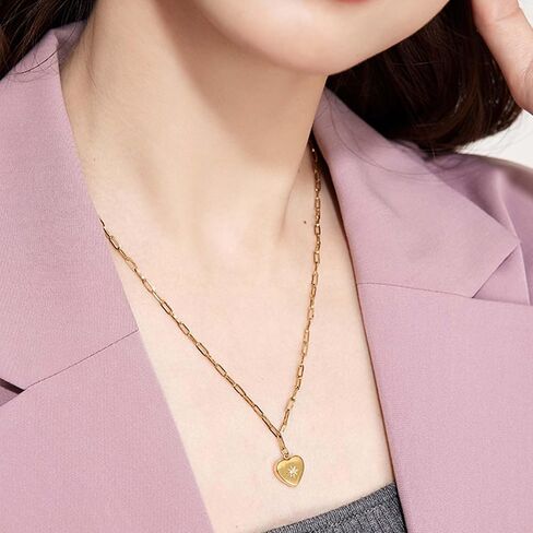 Gold Plated Necklace, Gold Necklace for Women, Dainty Necklace with Simple Pendant in Saudi Arabia