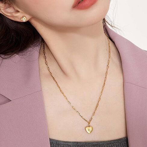Gold Plated Necklace, Gold Necklace for Women, Dainty Necklace with Simple Pendant in Saudi Arabia