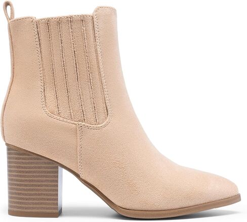 DREAM PAIRS Women's Ankle Boots Pointed Toe Chunky Block Heel Ankle Bootie Fall Short Booties Shoes in Saudi Arabia