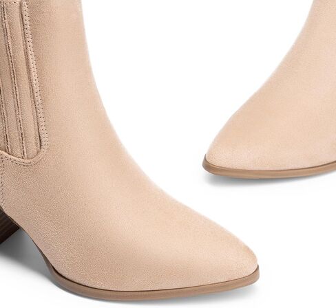 DREAM PAIRS Women's Ankle Boots Pointed Toe Chunky Block Heel Ankle Bootie Fall Short Booties Shoes in Saudi Arabia