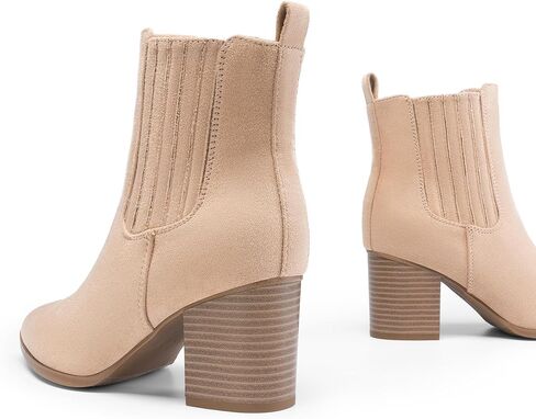 DREAM PAIRS Women's Ankle Boots Pointed Toe Chunky Block Heel Ankle Bootie Fall Short Booties Shoes in Saudi Arabia