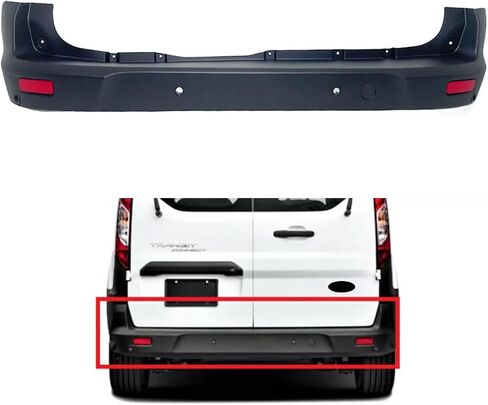 Transit Connect Rear Bumper Cover Fits 2019 2020 2021 2022 Fo-rd Transit Connect W/Sensor Holes Reflectors KT1Z17906SC in Saudi Arabia