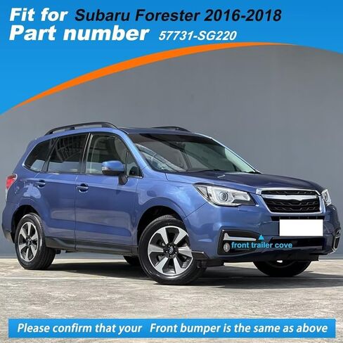 Car Front Right Bumper Tow Hook Cover for Subaru Forester 2016 2017 2018 Tow Hook Eye Hole Cover 57731-SG220 (Pearl Blue, Right Passenger Side) in Saudi Arabia