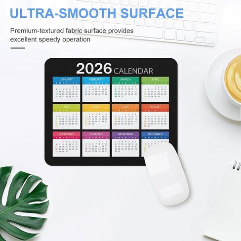 تقويم لوحة الماوس 2025، تقويمات لوحات ماوس الكمبيوتر، حصيرة مكتب مطاطية غير قابلة للانزلاق، لوحة مفاتيح ألعاب مكتبية (9.45 × 7.87 بوصة) in Kuwait