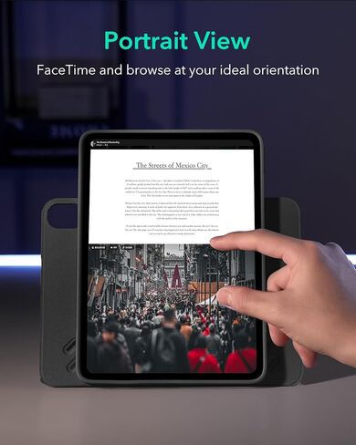 ESR لـ IPAD AIR CASE 13 بوصة M3/M2 (2025/2024) ، الغطاء المغناطيسي القابل للإزالة ، صورة قابلة للتعديل/المناظر الطبيعية مع عرض شاشة مرفوعة ، 9 زوايا دائمة ، سلسلة التحول ، الأزرق in Kuwait