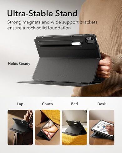 ESR for iPad Air 13 Inch Case M3/M2 (2025/2024), Removable Magnetic Cover, Adjustable Portrait/Landscape Stand with Raised Screen View, 9 Standing Angles, Shift Series, Blue in Kuwait