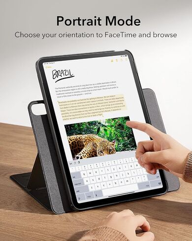 ESR for iPad Air 13 Inch Case M3/M2 (2025/2024), Removable Magnetic Cover, Adjustable Portrait/Landscape Stand with Raised Screen View, 9 Standing Angles, Shift Series, Blue in Kuwait