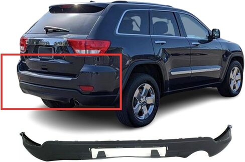 FITPARTS متوافق مع غطاء المصد الخلفي السفلي 2011 2012 2013 Jeep Grand Cherokee Laredo E X Limited Sport 11 12 13. جديد ، محكم. مع عادم واحد قطع. 68111467AA 68111468AB in Saudi Arabia