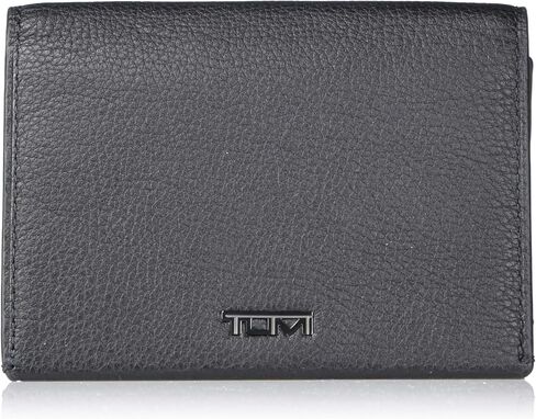 TUMI - Nassau Gusseted Card Case - Card Holder Wallet for Men & Women - With ID Window - Nappa Leather Material - Black Texture- in Saudi Arabia