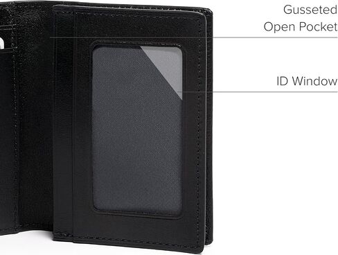 TUMI - Nassau Gusseted Card Case - Card Holder Wallet for Men & Women - With ID Window - Nappa Leather Material - Black Texture- in Saudi Arabia