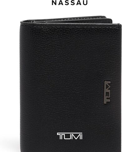 TUMI - Nassau Gusseted Card Case - Card Holder Wallet for Men & Women - With ID Window - Nappa Leather Material - Black Texture- in Saudi Arabia