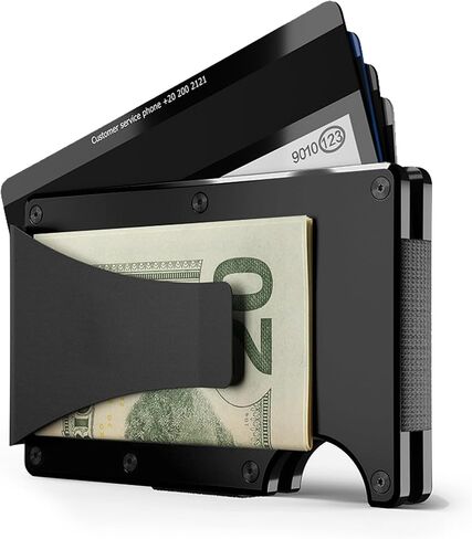 CREWZ Bad Mother Fcker Minimalist Slim Wallet For Men RFID Blocking Front Pocket Credit Card Holder Accessories Gift in Saudi Arabia