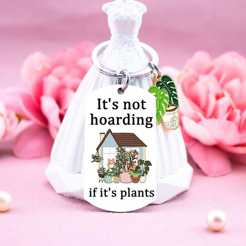 Cactus Decor Plant Stuff Plant Lover Gifts For Women Men Gardening Gifts For Women It’s Not Hoarding If It’s Plants Keychain Accessories Gift For Gardeners Birthday Christmas in Kuwait