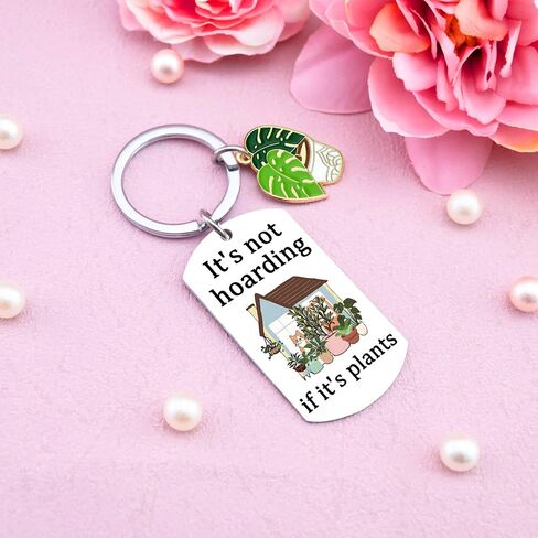 Cactus Decor Plant Stuff Plant Lover Gifts For Women Men Gardening Gifts For Women It’s Not Hoarding If It’s Plants Keychain Accessories Gift For Gardeners Birthday Christmas in Kuwait