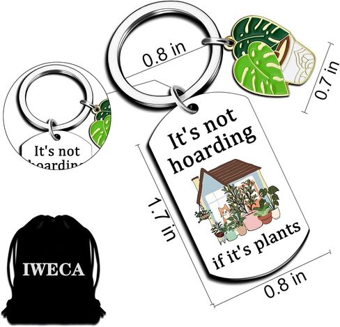 Cactus Decor Plant Stuff Plant Lover Gifts For Women Men Gardening Gifts For Women It’s Not Hoarding If It’s Plants Keychain Accessories Gift For Gardeners Birthday Christmas in Kuwait