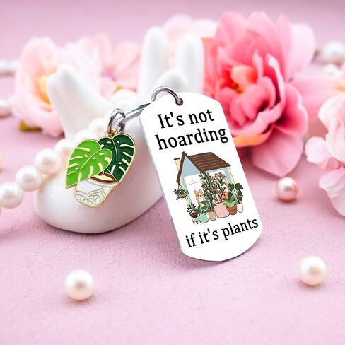 Cactus Decor Plant Stuff Plant Lover Gifts For Women Men Gardening Gifts For Women It’s Not Hoarding If It’s Plants Keychain Accessories Gift For Gardeners Birthday Christmas in Kuwait