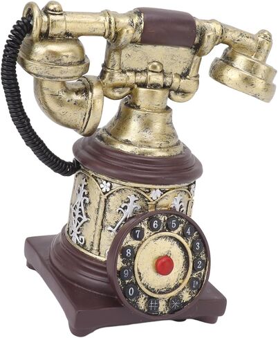 KIMISS Vintage Hand Telephone Decoration - Antique Landline Home Decor, Retro Dial Ornament for Cafes, Living Rooms, and Offices (-30) in Saudi Arabia