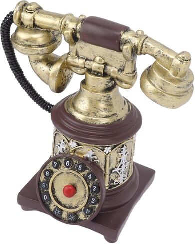 KIMISS Vintage Hand Telephone Decoration - Antique Landline Home Decor, Retro Dial Ornament for Cafes, Living Rooms, and Offices (-30) in Saudi Arabia
