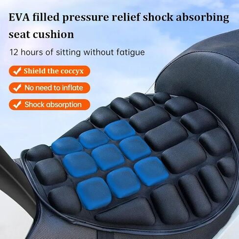 Motorcycle Seat Cushion for Yamaha XV 250 Virago 1989-2022, Breathable Shock Absorption Motorbike Seat Cushion Comfortable Motorcycle Sun Protection Seat Cushion in Saudi Arabia