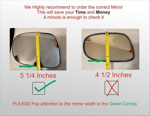 EAP DRIVER Side Mirror Glass متوافق مع Lexus ES350 2007-2009 ، IS250 IS350 2006-2008 ، يتم تسخينه بدون تعتيم تلقائي 8796153250 8796153240 in Kuwait