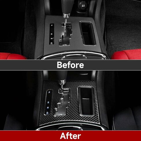 Car Gear Shift Panel Cover Decals for 2011 2012 2013 2014 Dodge Charger Accessories Carbon Fiber Interior Stickers in Kuwait