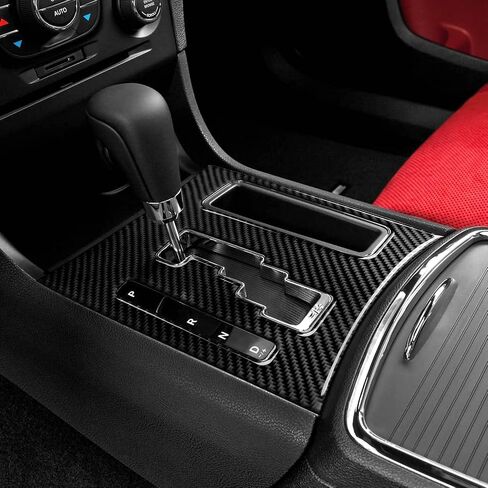 Car Gear Shift Panel Cover Decals for 2011 2012 2013 2014 Dodge Charger Accessories Carbon Fiber Interior Stickers in Kuwait