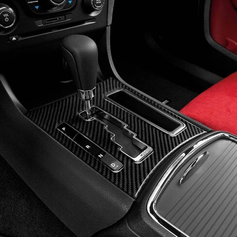 Car Gear Shift Panel Cover Decals for 2011 2012 2013 2014 Dodge Charger Accessories Carbon Fiber Interior Stickers in Kuwait