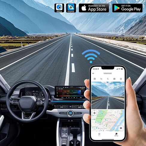 Front 4K Dash Cam for 2022 2023 2024 2025 Toyota RAV4 Hybrid LE Limited SE Adventure XLE XSE (Model B)(with Vent Hole),OEM-Style,Loop Recording,Easy Installation,WiFi & App,64G Card in Kuwait