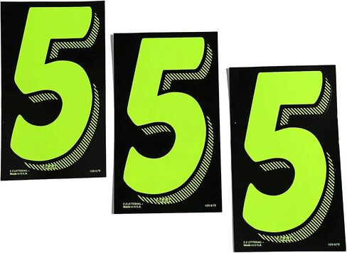 EZ LINE 7 1/2" Green Chartreuse Pricing Numbers for Car Dealers 3 Dozen # 1's Auto Lot Car Dealership Window Sticker Digits… (Black and Green - #1) in Saudi Arabia