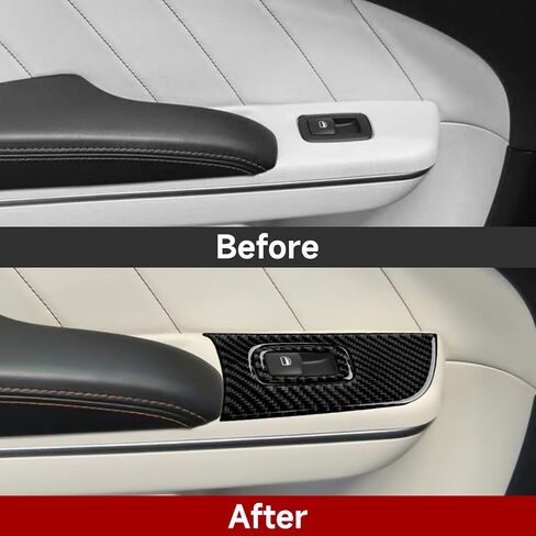 Car Gear Shift Panel Cover Decals for 2011 2012 2013 2014 Dodge Charger Accessories Carbon Fiber Interior Stickers in Kuwait