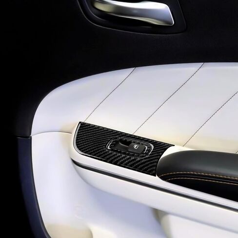 Car Gear Shift Panel Cover Decals for 2011 2012 2013 2014 Dodge Charger Accessories Carbon Fiber Interior Stickers in Kuwait