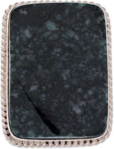 Novica Artisan Jood Jade Cocktail Ring قابلة للتحصيل. in Saudi Arabia