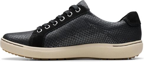 Clarks Women's Nalle Lace Sneaker, Black/Black, Size 9 Wide in Kuwait