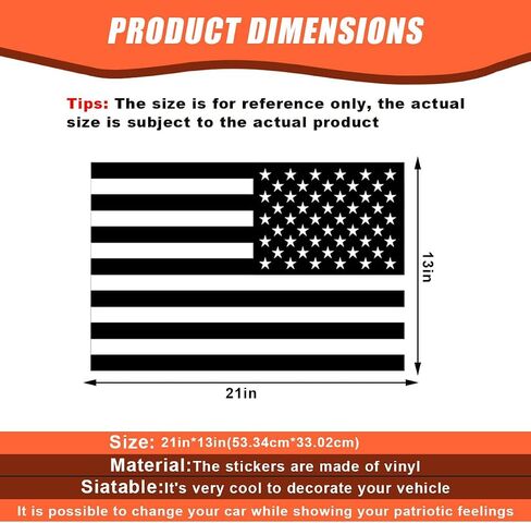 2PCS Rear Side Window American Flag Sticker Decals, Matte USA Flag Vinyl Stickers with Installation Tools, Universal Car Back Side Window Accessories for Cars, Trucks, SUVs (29 x 16 inches) in Saudi Arabia