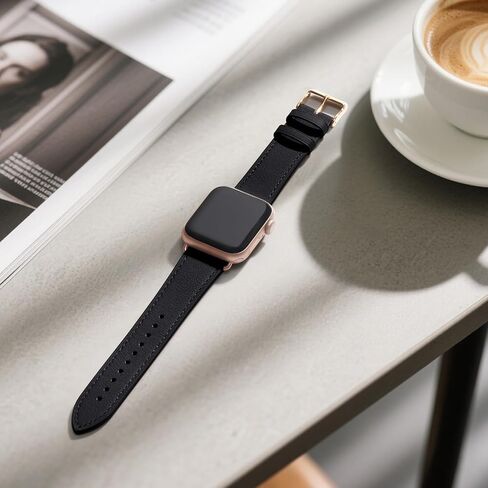 Bestig Leather Bands متوافق مع Apple Watch Band 38mm 40mm 41mm 42mm 44mm 45mm 46mm 49mm للنساء ، حزام معصم من الجلد الأصلي لـ Iwatch Ultra Se Series 10 9 8 7 5 4 3 2 1 in Kuwait