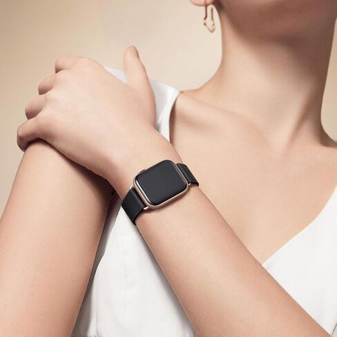 Bestig Leather Bands متوافق مع Apple Watch Band 38mm 40mm 41mm 42mm 44mm 45mm 46mm 49mm للنساء ، حزام معصم من الجلد الأصلي لـ Iwatch Ultra Se Series 10 9 8 7 5 4 3 2 1 in Kuwait