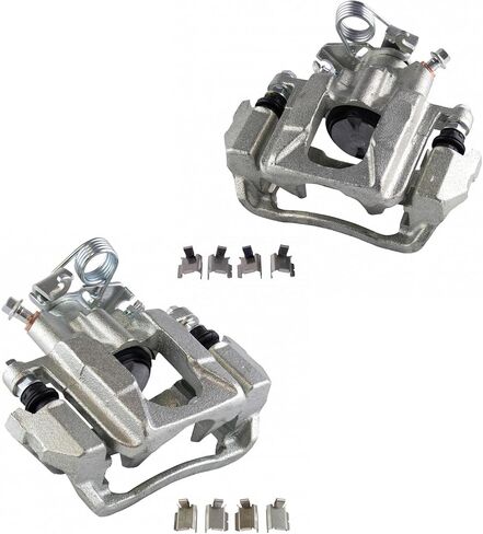 TRQ Rear Brake Caliper Set Compatible with 2011-2018 Ford Explorer 2010-2012 Flex 2013-2018 Taurus 2010-2013 Lincoln MKT in Saudi Arabia