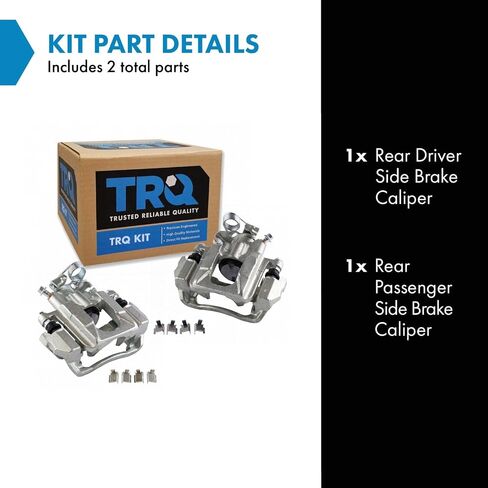 TRQ Rear Brake Caliper Set Compatible with 2011-2018 Ford Explorer 2010-2012 Flex 2013-2018 Taurus 2010-2013 Lincoln MKT in Saudi Arabia