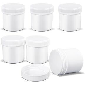 ASEVAT 6 Pack Airtight Plastic Jars, Leak-Proof Travel Size Jar | Refillable Cosmetic Containers for Creams, Lotions, TSA-Approved Clear Jars with Secure Lids (clear) in Kuwait