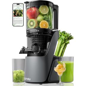 Cold Press Juicer, Masticating Juicer with Quiet Motor, Supports Whole Fruits and Vegetables, Reverse Function, Easy to Clean with Brush in Kuwait