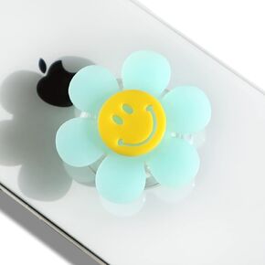 Cheerful Smiley Flower Phone Grip - Bright, Expandable, Collapsible - Comfortable Touch, Secure Grip (Orange) in Kuwait