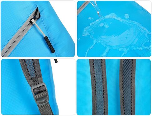 حقيبة ظهر قابلة للطي قابلة للطي ، وحتى سفر تسير في سفر مائي خفيفة الوزن 20L للرجال والنساء ، ودبعة نهارية قابلة للعباء لركوب الدراجات في التخييم الرياضي في الهواء الطلق ، أسود. in Kuwait