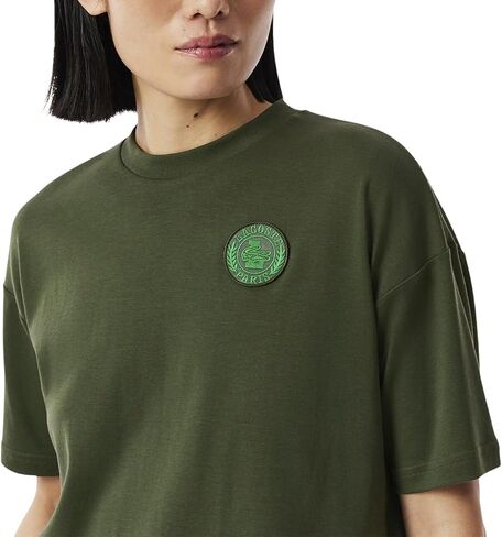 Lacoste Women's Paris Badge Accent Jersey T-Shirt in Saudi Arabia