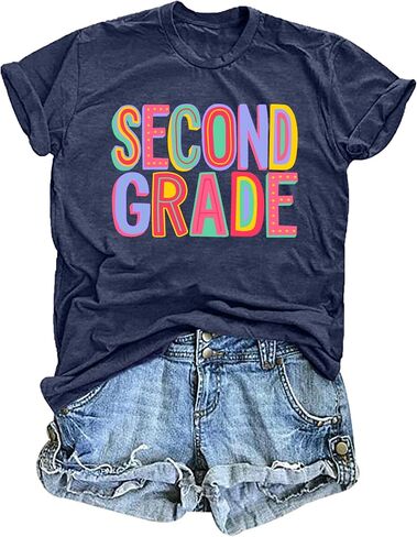 Teacher Shirts for Women: First Grade T-Shirts Teachers Life Tees Elementary Teacher T Shirts Back to School Gifts in Saudi Arabia